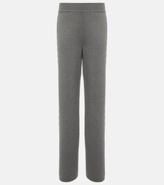 Кашемировые брюки широкого кроя Loro Piana, серый