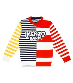 Хлопковый свитер Kenzo Kids, красный