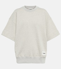 Хлопковая футболка Jil Sander, серый