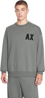 Толстовка Oversized Capsule Crew Neck Armani Exchange, цвет Balsam Green