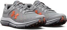 Кроссовки Assert 10 Under Armour, цвет Mod Gray/Orange Blast/Orange Blast