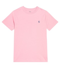 Футболка из хлопкового джерси Polo Ralph Lauren Kids, розовый