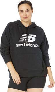 Пуловер Essentials больших размеров с капюшоном New Balance, черный
