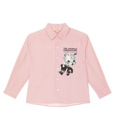 Рубашка из хлопка с принтом волка The Animals Observatory, розовый