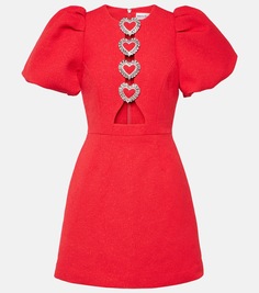 Креповое мини-платье chiara с вырезами Rebecca Vallance, красный