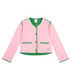 Двусторонняя стеганая куртка из хлопка Polo Ralph Lauren Kids, мультиколор
