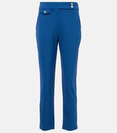 Укороченные узкие брюки renzo с высокой посадкой Veronica Beard, синий