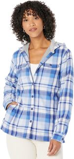 Фланелевая рубашка на флисовой подкладке, толстовка в клетку L.L.Bean, цвет Bright Capri L.L.Bean®