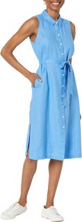 Льняное платье-рубашка Two Palms Tommy Bahama, цвет Mountain Bluebell