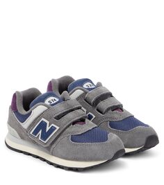 Кроссовки 574 на липучке New Balance Kids, мультиколор