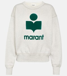 Толстовка moby с логотипом из смесового хлопка Marant Etoile, белый