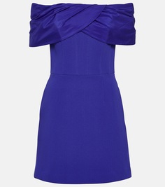 Мини-платье cora с открытыми плечами Rebecca Vallance, синий