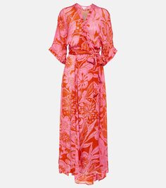 Платье adha с цветочным запахом Poupette St Barth, розовый