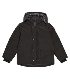 Пуховик из рыси Canada Goose Kids, черный