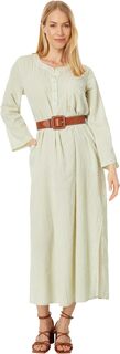 Мини-платье в полоску из марли с закатанными рукавами и полосками на пуговицах Mod-o-doc, цвет Sage