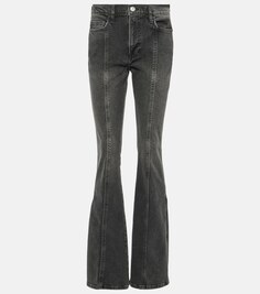 Расклешенные джинсы le с высокой посадкой Frame, черный