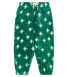 Спортивные брюки из флиса с принтом snow polar Tinycottons, зеленый