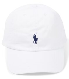 Хлопковая бейсболка с логотипом Polo Ralph Lauren Kids, белый