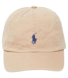 Хлопковая кепка с логотипом Polo Ralph Lauren Kids, зеленый