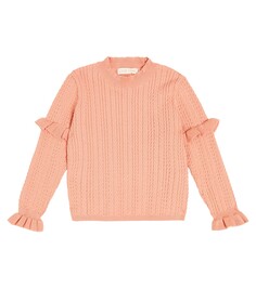 Хлопковый свитер жёсткой вязки jevo Louise Misha, розовый