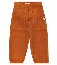 Хлопковые вельветовые брюки Tinycottons, коричневый