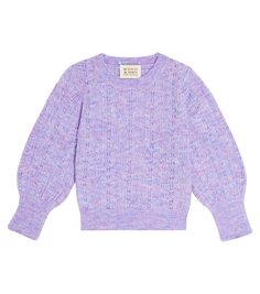 Меланжевый свитер Scotch &amp; Soda Kids, фиолетовый