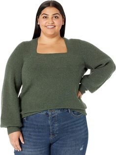 Пуловер в рубчик с квадратным вырезом Plus Kevin Madewell, цвет Heather Fatigue