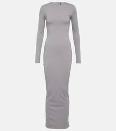 Платье макси из джерси Entire Studios, серый