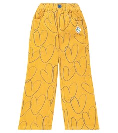 Вельветовые брюки с сердечками Jellymallow, желтый