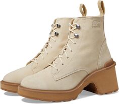 Ботинки на шнуровке Hi-Line Heel Lace SOREL, цвет Bleached Ceramic/Caribou Buff