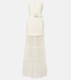 Свадебное платье мирабеллы из тюля и крепа Rebecca Vallance, белый