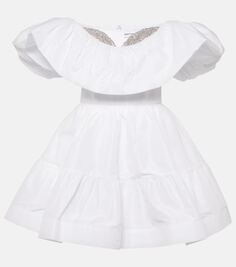 Свадебное мини-платье mallory с открытыми плечами Rebecca Vallance, белый