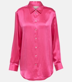 Пижамная рубашка london из шелкового шармеза Asceno, розовый