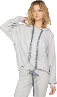 Пуловер с капюшоном Galloway с контрастом Michael Lauren, цвет Heather Grey