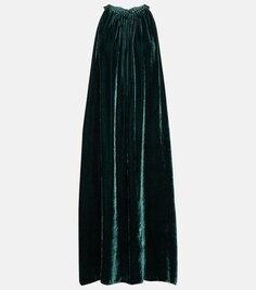 Бархатное платье миди maren Velvet, зеленый