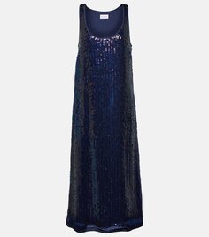 Платье миди alena с пайетками Velvet, синий
