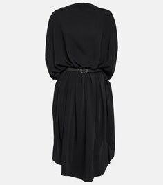 Платье миди с поясом Mm6 Maison Margiela, черный