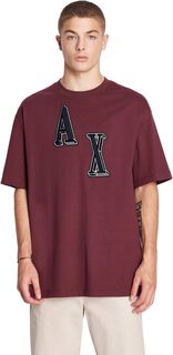 Футболка с логотипом Collegiate AX Armani Exchange, цвет Vineyard Wine