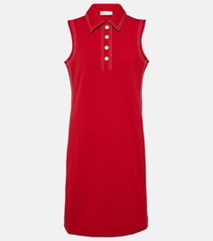 Мини-платье-поло с контрастной строчкой Tory Sport, красный