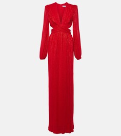 Плиссированное платье samantha с вырезами Rebecca Vallance, красный