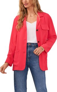 Куртка с накладными карманами и напуском Vince Camuto, цвет Pink Allure