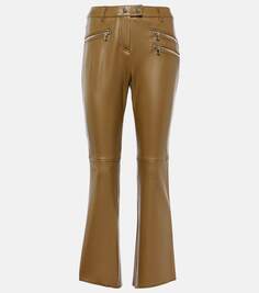 Элегантные и удобные укороченные брюки из искусственной кожи. Dorothee Schumacher, зеленый