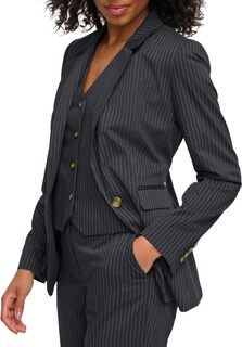 Куртка с карманом на одной пуговице и воротником-стойкой DKNY, цвет Black/Parchment