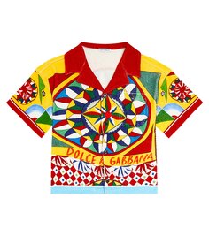 Хлопковая махровая рубашка carretto Dolce&amp;Gabbana Kids, мультиколор