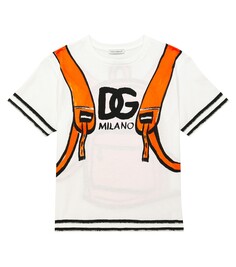 Хлопковая футболка с принтом Dolce&amp;Gabbana Kids, мультиколор
