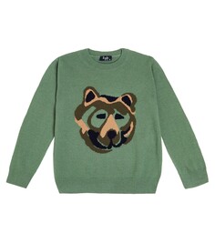 Жаккардовый шерстяной свитер Il Gufo, зеленый