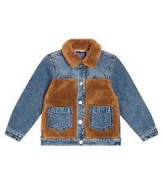 Джинсовая куртка с отделкой из искусственной овчины Scotch &amp; Soda Kids, мультиколор