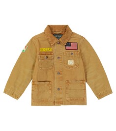 Хлопковая полевая куртка Polo Ralph Lauren Kids, бежевый