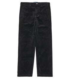 Прямые брюки из хлопкового вельвета Polo Ralph Lauren Kids, черный