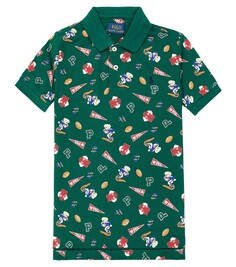 Рубашка-поло polo bear из хлопка Polo Ralph Lauren Kids, зеленый